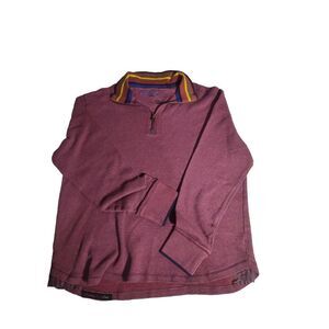 Robert Graham 1/4 Zip Sweater Men's Large Purple 1760